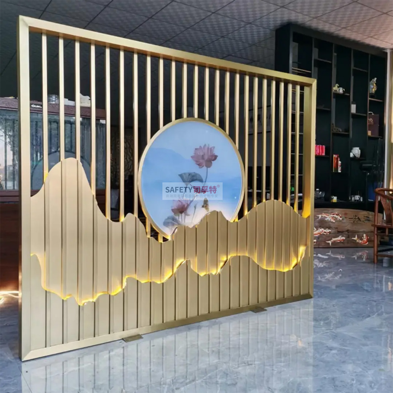 金屬山水屏風隔斷：新中式古典風，精致優雅，輕奢舒適(圖4)