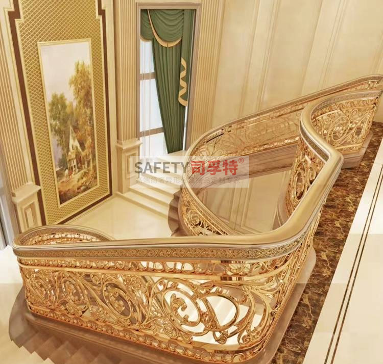 銅藝雕刻欄桿扶手，輕奢時尚，溫馨典雅(圖3)