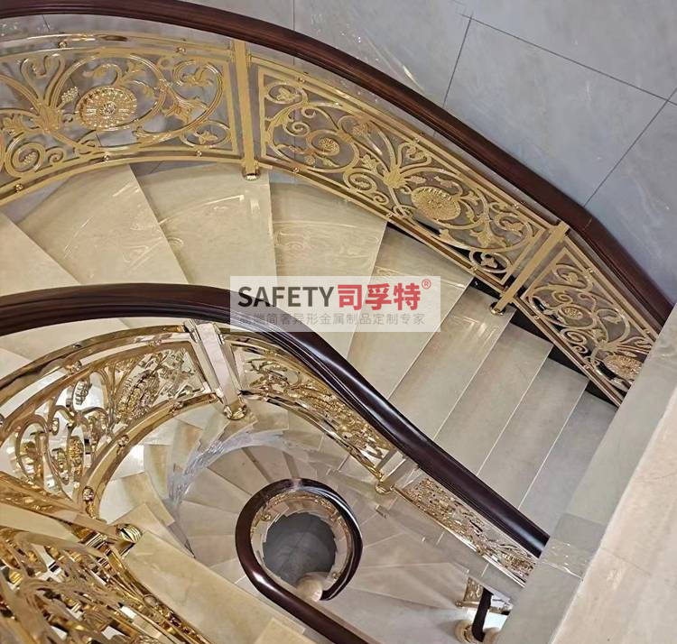 銅藝雕刻欄桿扶手，輕奢時尚，溫馨典雅(圖4)